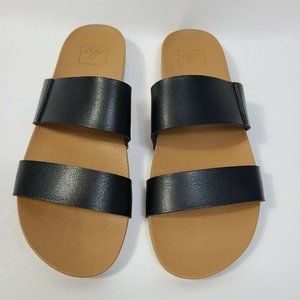 New Reef Black Cushion Bounce Vista Sandals